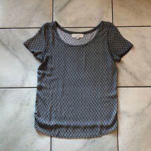 Loft black and white  blouse